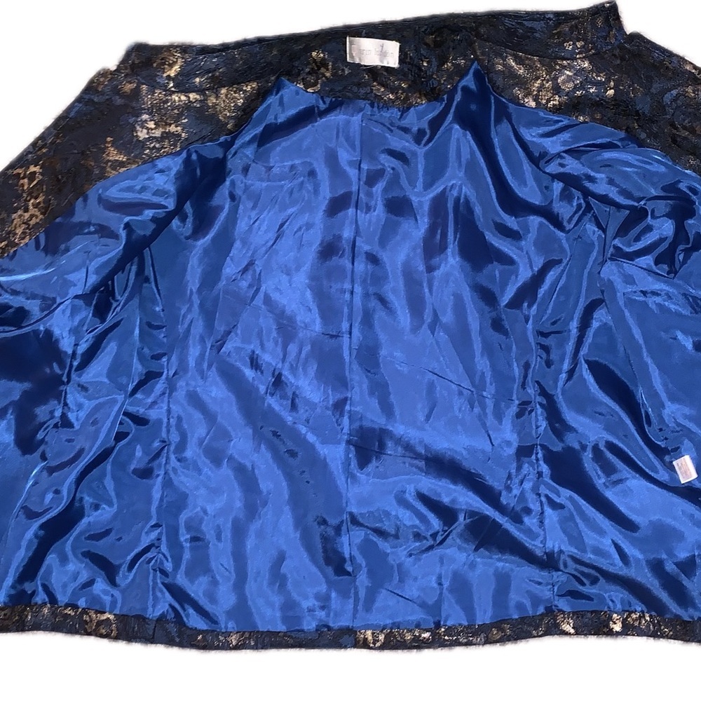 Erin London Blue and Gold Women's Jacket - Picture 10 of 12